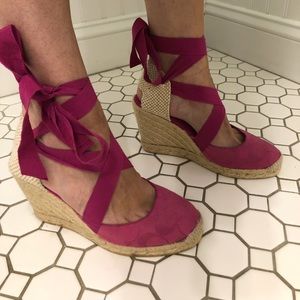 Coach Mindy Lace Up Espadrilles Wedge Sandals Sz 6
